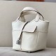 HERMES Picotin Lock 18 Bag /Nata Cream White / Silver Buckle / SW Canvas  