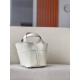 HERMES Picotin Lock 18 Bag /Nata Cream White / Silver Buckle / SW Canvas  