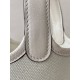 HERMES Picotin Lock 18 Bag /Nata Cream White / Silver Buckle / SW Canvas  