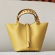 HERMES Picotin Lock 18 Bag /9D Amber Yellow / 01 Pure White / S3 Heart Red / Silver Buckle / Epsom  