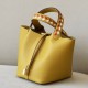 HERMES Picotin Lock 18 Bag /9D Amber Yellow / 01 Pure White / S3 Heart Red / Silver Buckle / Epsom  