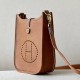 HERMES Evelyne 17 Bag /CK37 Gold-Brown / Gold Buckle / Barenia Faubourg