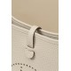 HERMES Evelyne 17 Bag /CC10 Milkshake White / Silver Buckle / Clemence Leather  