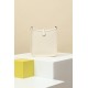 HERMES Evelyne 17 Bag /I2 Cream White / Silver Buckle / Clemence Leather  