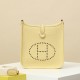 HERMES Evelyne 17 Bag /1Z Chick Yellow / Gold Buckle / Clemence Leather  