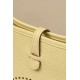 HERMES Evelyne 17 Bag /1Z Chick Yellow / Gold Buckle / Clemence Leather  