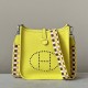 HERMES Evelyne 17 Bag /9R Lemon Yellow / Silver Buckle / TC Leather  