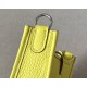 HERMES Evelyne 17 Bag /9R Lemon Yellow / Silver Buckle / TC Leather  