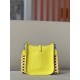 HERMES Evelyne 17 Bag /9R Lemon Yellow / Silver Buckle / TC Leather  