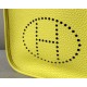 HERMES Evelyne 17 Bag /9R Lemon Yellow / Silver Buckle / TC Leather  