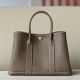 HERMES Garden Party 30 Handmade Bag /CK18 Elephant Gray / Silver Buckle / Negonda Leather  