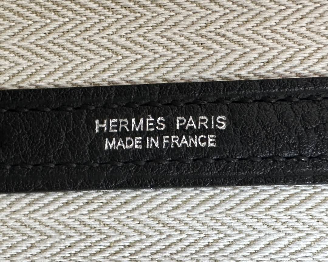 HERMES Garden Party 30 Handmade Bag /46 Wenge Color / Silver Buckle /Negonda Leather  