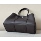 HERMES Garden Party 30 Handmade Bag /46 Wenge Color / Silver Buckle /Negonda Leather  