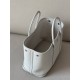 HERMES Garden Party 30 Handmade Bag /8L Glacier White / Silver Buckle / Negonda Leather  