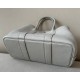 HERMES Garden Party 30 Handmade Bag /8L Glacier White / Silver Buckle / Negonda Leather  