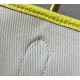 HERMES Garden Party 30 Handmade Bag /8L Glacier White / 9R Lemon Yellow / Silver Buckle / NE Canvas  