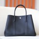 HERMES Garden Party 36 Handmade Bag /CK89 Black/Silver Buckle/NE  