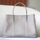 HERMES Garden Party 36 Handmade Bag /M8 Asphalt Gray/Silver Buckle/NE  