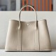 HERMES Garden Party 36 Handmade Bag /S2 Trench Gray/Silver Buckle/NE  