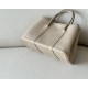 HERMES Garden Party 36 Handmade Bag /S2 Trench Gray/Silver Buckle/NE  