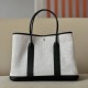 HERMES Garden Party 36 Handmade Bag /CK89 Black/Silver Buckle/NE/Canvas  