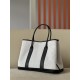 HERMES Garden Party 36 Handmade Bag /CK89 Black/Silver Buckle/NE/Canvas  