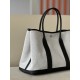 HERMES Garden Party 36 Handmade Bag /CK89 Black/Silver Buckle/NE/Canvas  