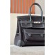 HERMES Birkin 40 Bag /CK89 Black/Silver Buckle/SW/Canvas  