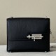 HERMES Verrou 17 Bag /CK89 Black/Silver Buckle/Goat Leather  