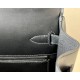 HERMES Kelly 35 Bag /CK89 Black/Gun Buckle/Box Leather  