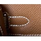 HERMES Kelly 25 Bag /CK37 Gold Brown/S2 Trench Gray/Gold Buckle/Epsom Leather  