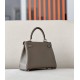 HERMES Kelly 25 Bag /CK18 Elephant Gray/Gold Buckle/Swift Leather  