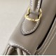 HERMES Kelly 25 Bag /CK18 Elephant Gray/Gold Buckle/Swift Leather  