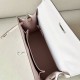 HERMES Kelly 25 Bag /09 Dreamy Purple/Nata Cream White/Matt Silver/Chevre Leather  