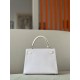 HERMES Kelly 25 Bag /09 Dreamy Purple/Nata Cream White/Matt Silver/Chevre Leather  