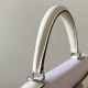 HERMES Kelly 25 Bag /09 Dreamy Purple/Nata Cream White/Matt Silver/Chevre Leather  