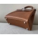 HERMES Kelly 25 Bag /CK37 Gold Brown/Silver Buckle/Faubourg Leather  