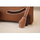 HERMES Kelly Doll Bag /Golden Brown with Coffee Patch/Gold Buckle/Swift  