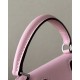 HERMES Kelly Doll Bag /3Q Sakura Pink/47 Chocolate/Silver Buckle/Swift  