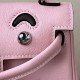 HERMES Kelly Doll Bag /3Q Sakura Pink/47 Chocolate/Silver Buckle/Swift  