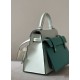 HERMES Kelly Doll Bag /OS Bubble Green/9J Flame Orange/Nata Cream White/06 Imperial Green/Silver Buckle/Epsom Leather  