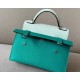 HERMES Kelly Doll Bag /OS Bubble Green/9J Flame Orange/Nata Cream White/06 Imperial Green/Silver Buckle/Epsom Leather  