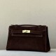 HERMES Kelly 22 Bag /Teddy Bear/Gold Buckle/Suede   