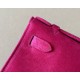 HERMES Kelly 22 Bag /L3 Rose Purple/Silver Buckle/Suede  