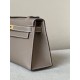 HERMES Kelly 22 Bag /18 Elephant Gray/Gold Buckle/Epsom Leather  