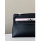 HERMES Kelly 22 Bag /CK89 Black/3Q Sakura Pink/Silver Buckle/Swift  