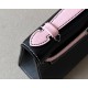 HERMES Kelly 22 Bag /CK89 Black/3Q Sakura Pink/Silver Buckle/Swift  