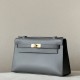 HERMES Kelly 22 Bag /0L Accumulating Cloud Gray/Gold Buckle/Swift  