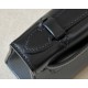 HERMES Kelly 22 Bag /CK89 Black/Silver Buckle/BOX Leather  