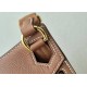 HERMES Jypsiere Mini Handmade Bag /CK37 Golden Brown/Gold Buckle/EVE  